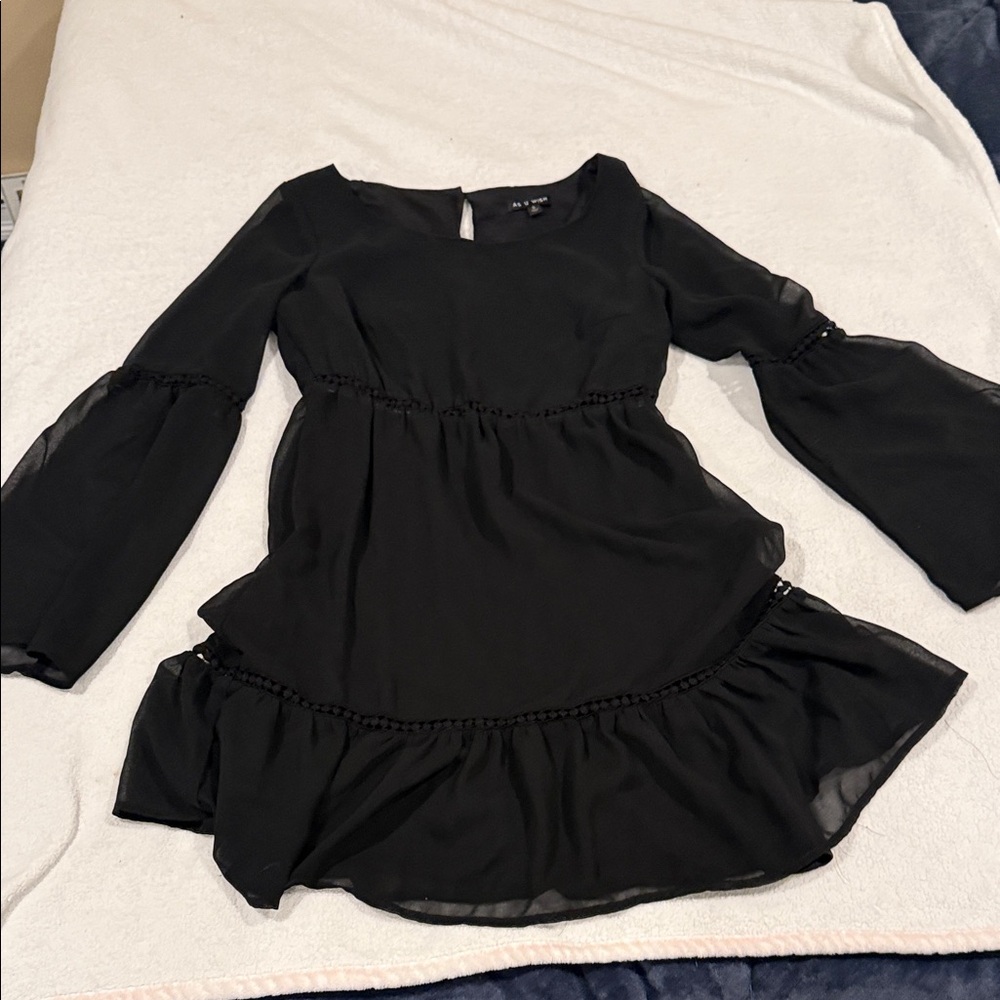 As U Wish Black Dress